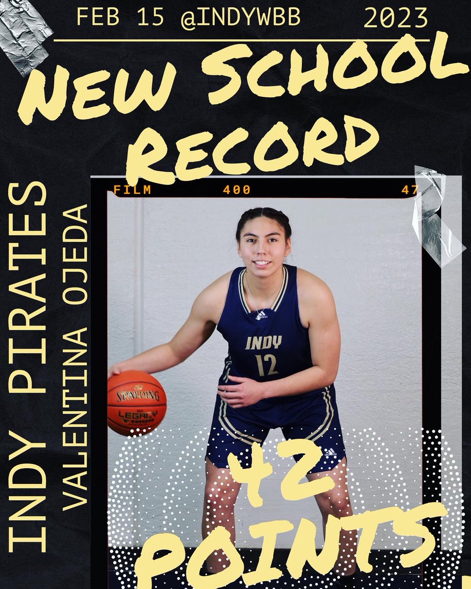 Valentina Ojeda broke a 30-Year School Record Tonight, scoring 42 Points! 🏴‍☠️ The previous single-game scoring record of 41 points was held by Malgorzata Raubo — the first international player to ever participate in the Jayhawk Conference. 🏴‍☠️🏴‍☠️🏴‍☠️ <a href="/v0jeda/">Valentina Ojeda</a> <a href="/IndyWBB/">Independence CC Pirates Women's Basketball</a> <a href="/KJCCCmedia/">KJCCC athletics</a>