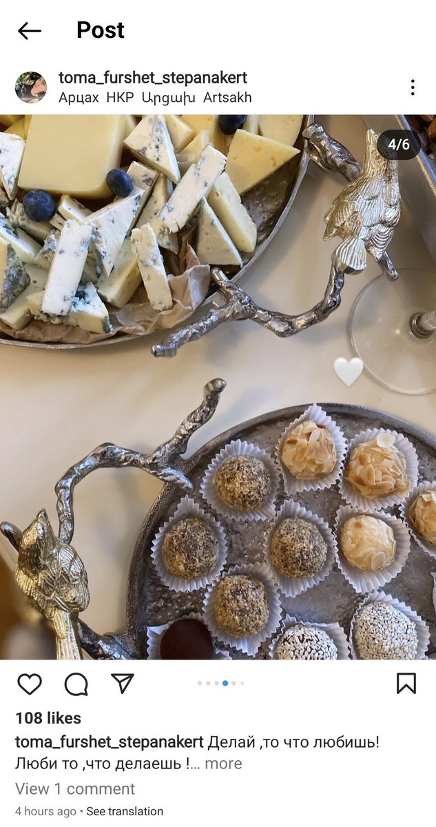 byeeeefelicia's tweet photo. Toma Furshet based in #Khankendi (also known to armenians as Steklobuffet) is offering a beautifully arranged, delicious fourchettes to spice up your humanitarian crisis and #blockade a little bit. From locally grown tropical fruits to berries &amp; blue cheese, she has everything! https://t.co/38gJNoQmYc