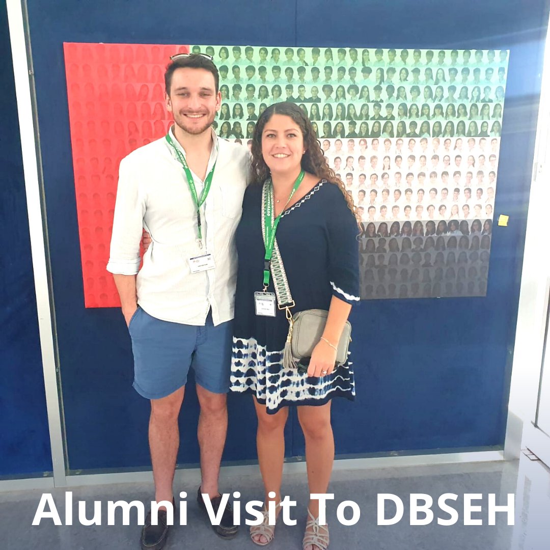 DubaiBritishEH's tweet photo. It was great having Tess and her husband visit DBSEH yesterday! Tess was an A-Level student from 2008-2010, who is now the Head of Geography at a Prep School in Berkshire countryside. Join our Alumni network on LinkedIn: Dubai British School Emirates Hills Alumni. #DBSAlumni https://t.co/qWG4qYzVU5
