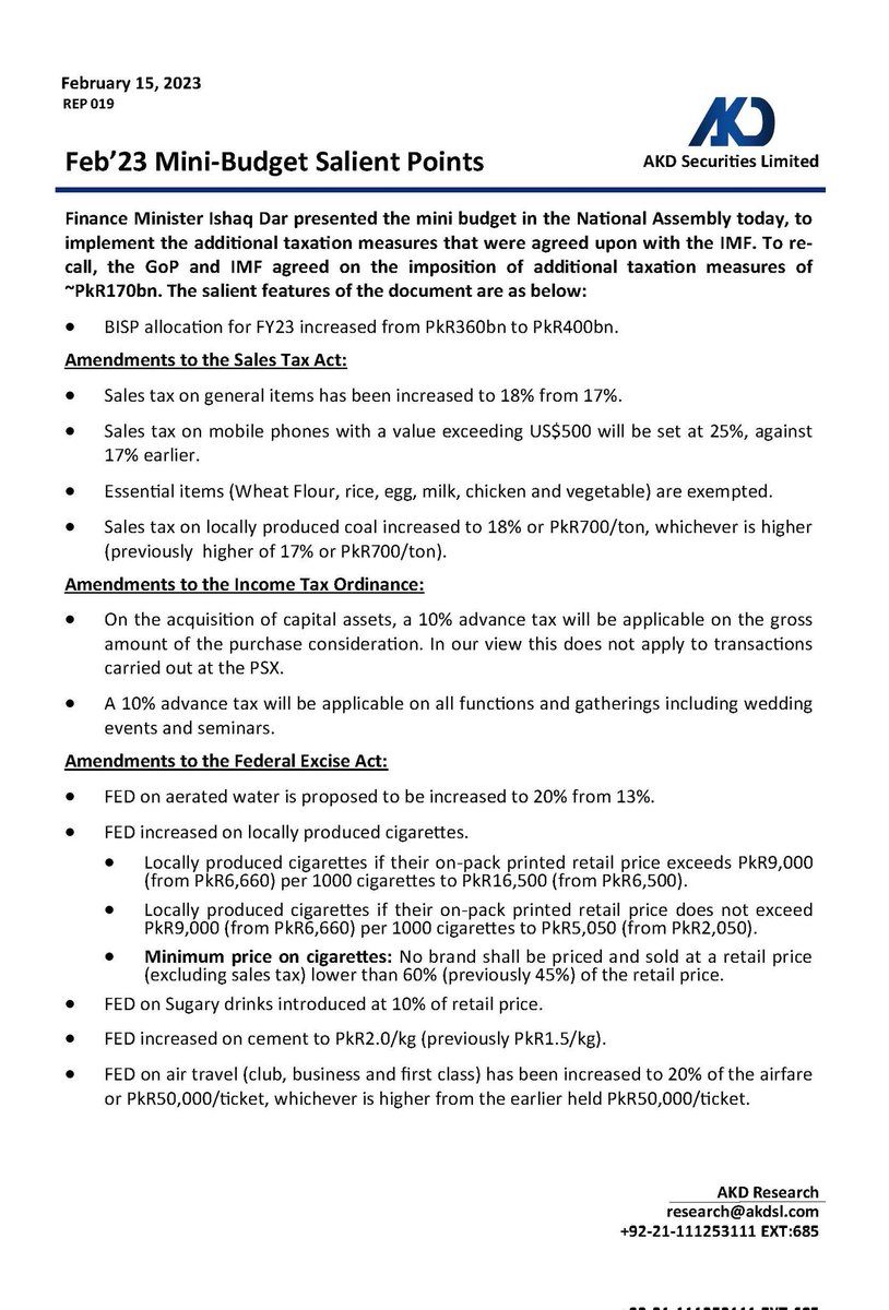 Mini budget to secure IMF loan