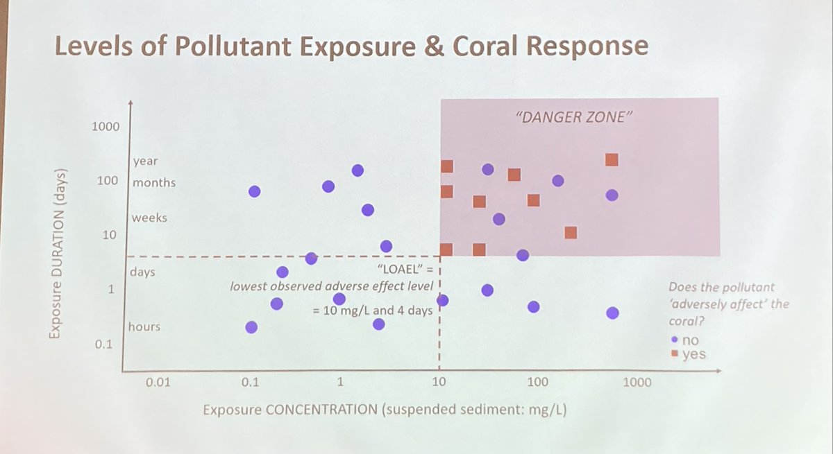 sirensorts's tweet photo. "Deep dive" into how to do a coral stressor #metaanalysis at #NREMseminar. A cool technique for determining Min-Max bounds of stressors. Props to very clearly presenting 3 dimensions of data! #datavisualisation https://t.co/L4LQrCBURh https://t.co/9fnkchJR2q