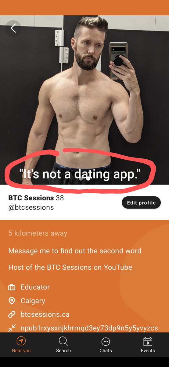 BTCsessions's tweet photo. Nice updates for @cluborange on Android - add your #Nostr npub, search function available, add interested AND a second profile pic.
Still #NotADatingApp tho, I swear. https://t.co/z7wpXMOiCa