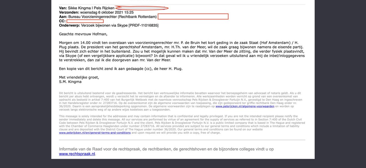 huig_plug's tweet photo. Hebben landsadvocaat Sikke Kingma & zijn collega-partners van Pels Rijcken allemaal 500.000 euro p/p naar de staatskas overgemaakt nav de leeggeroofde rekeningen van hun geliefde bestuursvoorzitter Frank Oranje?! Wie controleert dat eigenlijk? #fraude #VanWijk #mazars https://t.co/13ISlTQ11L