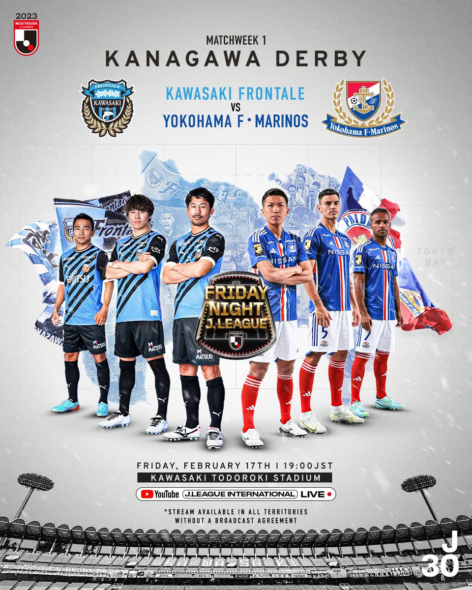 J_League_En's tweet photo. Friday Night J.League.

Live.

WORLDWIDE.

➡️ https://t.co/IPpN8d4kul https://t.co/vDi1azV0tt