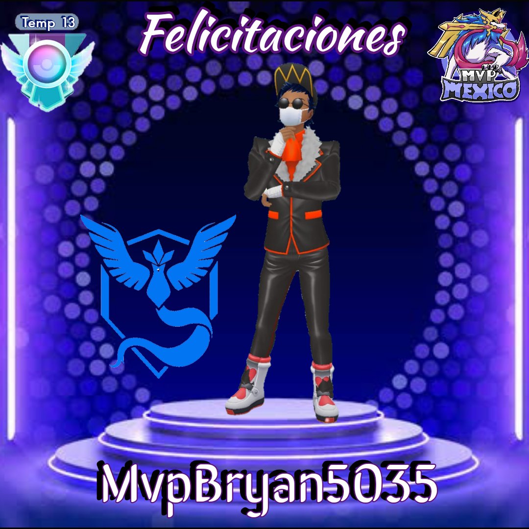 🏆 12° Leyenda MVP México 🏆

Muchísimas felicidades ✨ Bryan ✨ un integrante más del team en conseguir el rango Leyenda de la temporada 13 🤩 Crack 🤗

Patidazas en el sig link:
youtu.be/AfAeTCpVwlc

MVP❤️
MvpBryan5035 🥳 <a href="/MBryan5035/">MvpBryan5035</a>

#PokemonGO #GBL #MVPMéxico