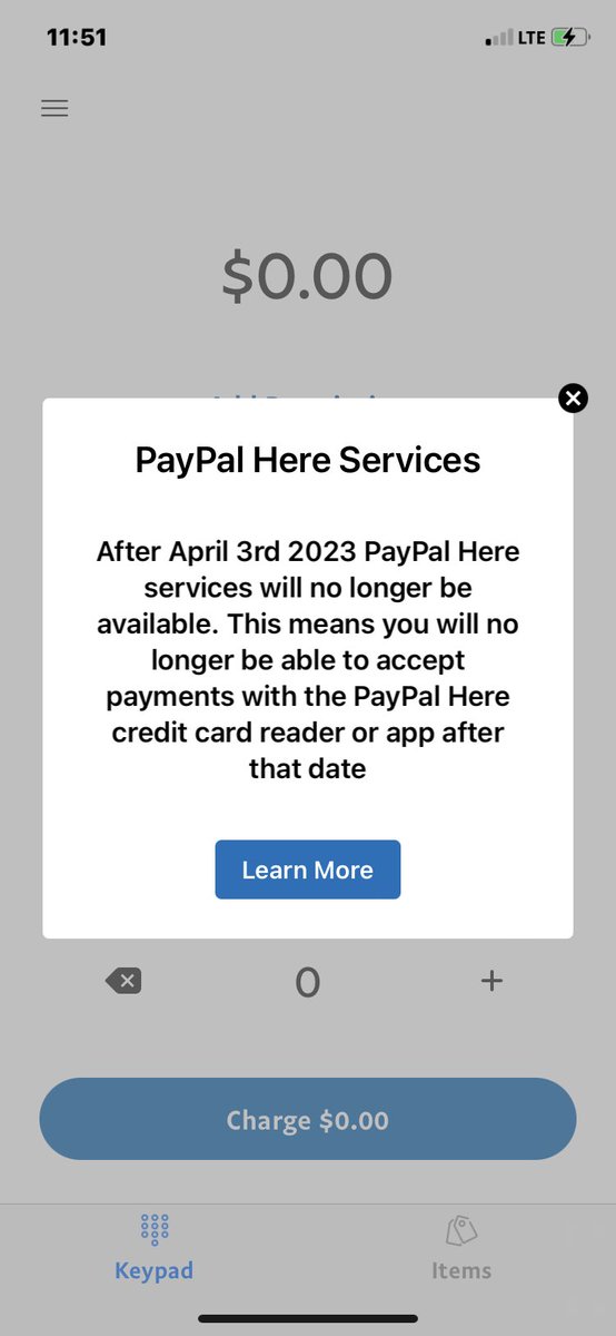 BalancedControl's tweet photo. After April 3rd 2023 @PayPal Here services will no longer be available, also for @PayPal4Business 
This means you will no longer be able to accept payments with the @paypalhere credit card reader or app after that date. 
Any questions or concerns can be directed to @AskPayPal https://t.co/E5qMWC6s1P
