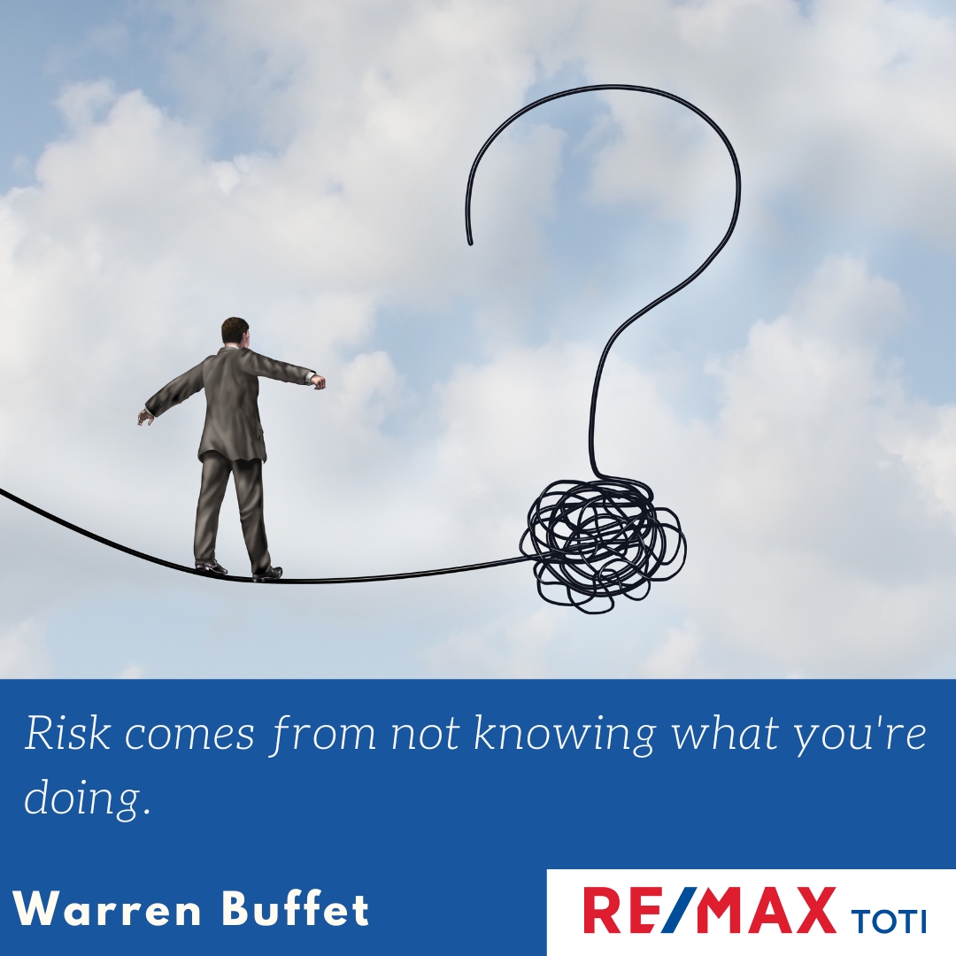 Risk comes from not knowing what you're doing. #thoughtfortheweek