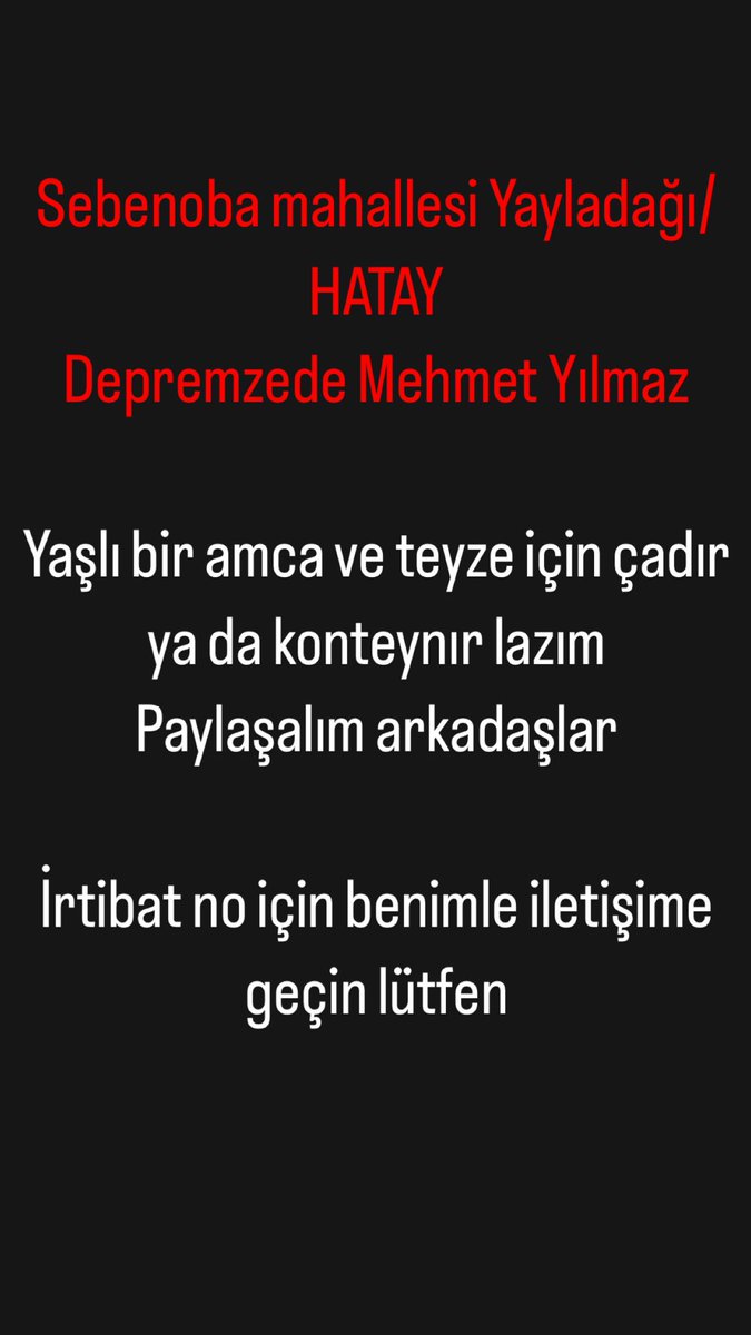 Misstanbul3's tweet photo. #hatay #yayladağı #sebenobamahallesi #deprem #acilcadır #konteynır #Ahbap #afad #kızılay #acunilicali #deprem https://t.co/FFxNmkqUrc