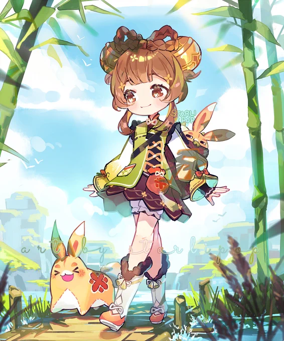 sunny day stroll #GenshinImpact #Yaoyao 