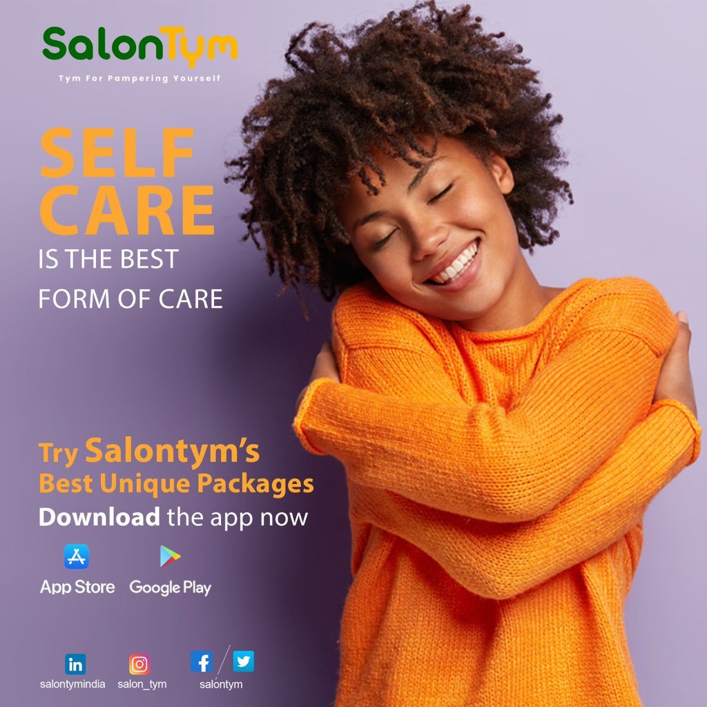 salontym's tweet photo. Self Care is the best form of care
to try Salontymβs Best Unique Packages download the app now #salontym #bestpackages #selflove #selfcare #homebeauty #bestserviceintown https://t.co/ia3iqkYHNn