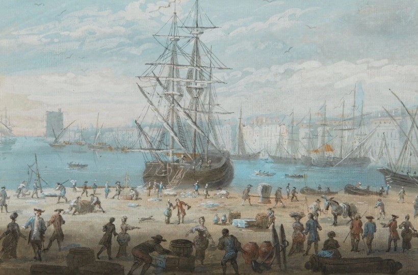 jeanpaul_kopp's tweet image. École française XVIIIe siècle
"Port de Marseille animé"