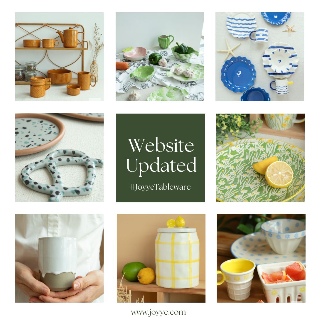 Joyye16's tweet photo. 🚀Website Updated🚀
✨#Joyye tableware collections are new!
🔎Check more and reach us at https://t.co/gLUuGGssmJ
#newarrivals #websiteupdate #tableware #dinnerware #newtableware #newdinnerware #homedecoration #homedecorideas #ceramics #joyye #joyyeceramics https://t.co/c66dWMV1Tv