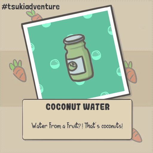 LexFX_'s tweet photo. Water from a fruit?! That's coconuts! #tsukiadventure @HyperBeard https://t.co/COYx5C2yV7 https://t.co/a1QdmnGYPs