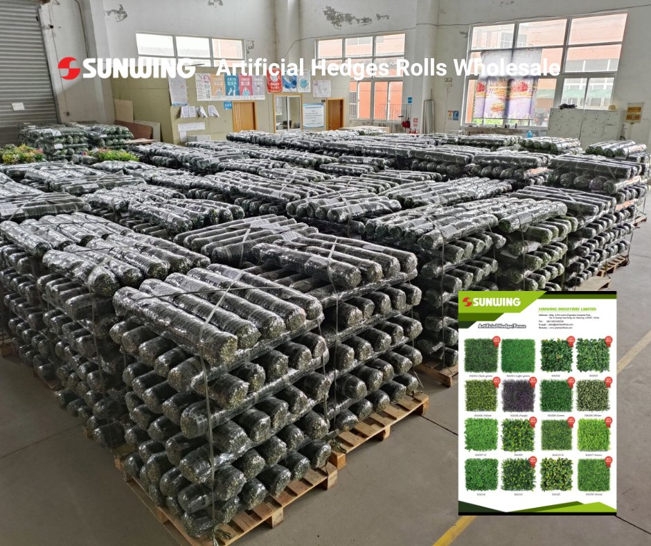sunwinghedges's tweet photo. Welcome to the SUNWING Artificial Plants Factory~
Artificial hedge rolls are waiting for packing and shipping, which roll packaging can help save shipping room and costs. 
😍Any interested, contact us now to get a quote and free samples.

#artificialplantssupplier #imprtexport https://t.co/gsGI0hPrdu