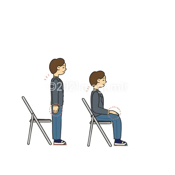 \ 立ちかた・座りかたの制作の裏話 /"女の子は"膝を揃えて座るスカート姿の人物イラストは ほぼほぼ"長髪"から、脱却したい!女の子はスカートで髪が長いもの(男の子はその逆)という概念に、悩まされている子もいるのではと。。衣服に関わらず、共通の人物デザインで描きしました 