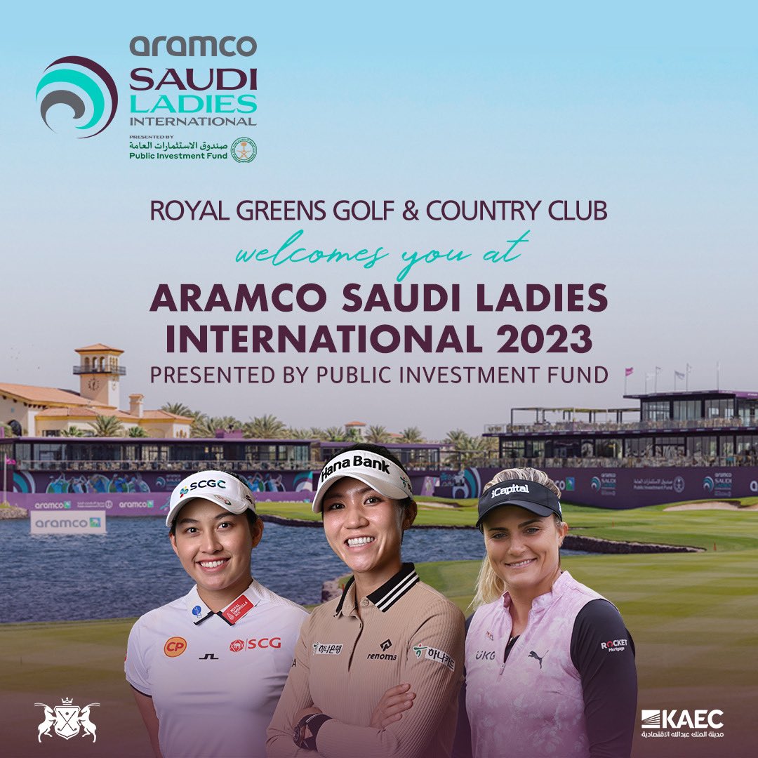 royalgreens_ksa's tweet photo. A warm welcome awaits you here at @aramcoladiesint 
See you around! ⛳️

#royalgreens #kaec #troon #homeofthechampions #golf #golfcourse #witness_history https://t.co/6hGnci4RDr