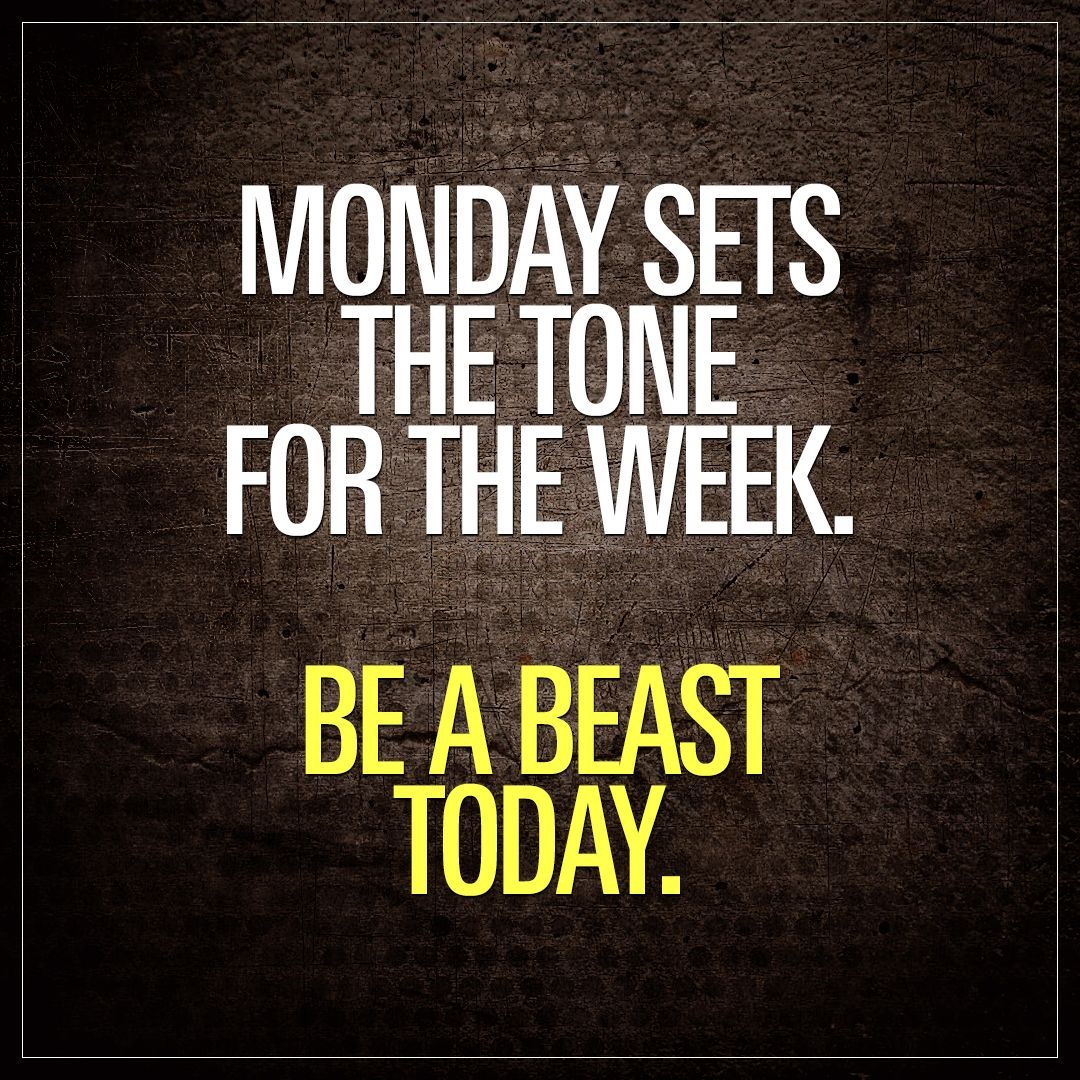 This__Is__John's tweet photo. Monday sets the tone for the week. Be a beast today. #MondayMotivation #MondayThoughts #SuccessTrain #ThriveTogether #Success #SetTheTon #BeABeast #Thinkbigsundaywithmarsha via @BryantCPA https://t.co/0R5ZoSnb2I