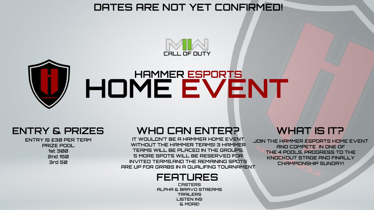We can finally announce our official HOME EVENT! 

Stay tuned for more information coming soon!

@XP_Europe
<a href="/XtremeeEsports/">Xtreme eSports</a> 

#HAMMERUP