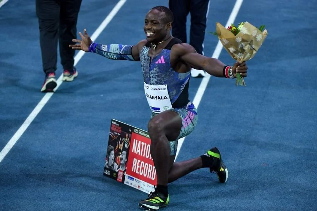 Ferdiomanyala's tweet photo. Lievin ✅🥇. 
Big win, new national record and personal best. 6.54!!!
God did it. 

Unleashing the heat in the cold weather😎.
Dad's birthday gift😉. 
📸: @stadion_actu https://t.co/jQEUG8CU0p