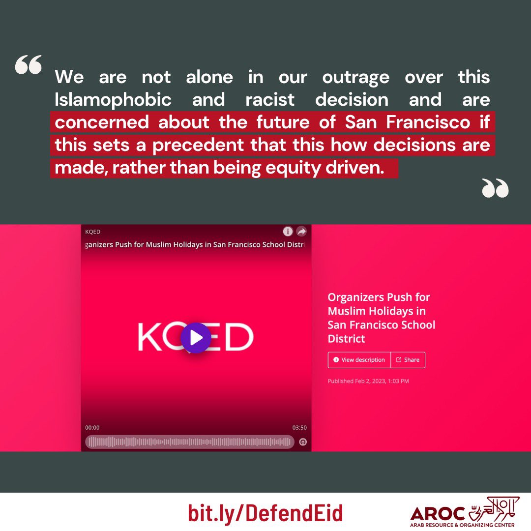 But it’s not too late to help our students!

Click the link in our bio or visit bit.ly/DefendEid to continue sending letters and messages demanding the SF Board of Education put their biases aside and listen to our children! #SFEid