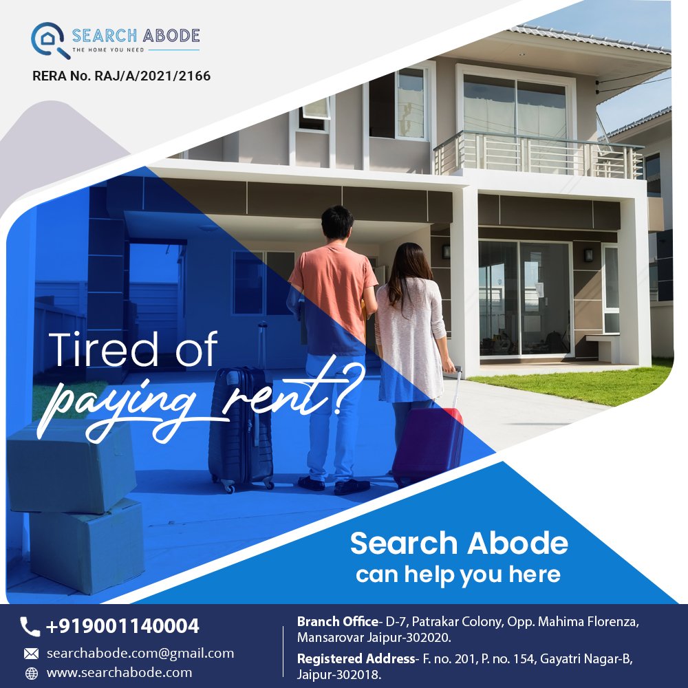 searchabode1's tweet image. The return on the rent you pay is essentially zero. Instead of paying rent, pay the EMI and enter the home that you can call as your own.
#rent #homerent #emi #homeloan #realestateinvestment #realestateproperty #longterninvestment #realestateagentJaipur #SearchAbode