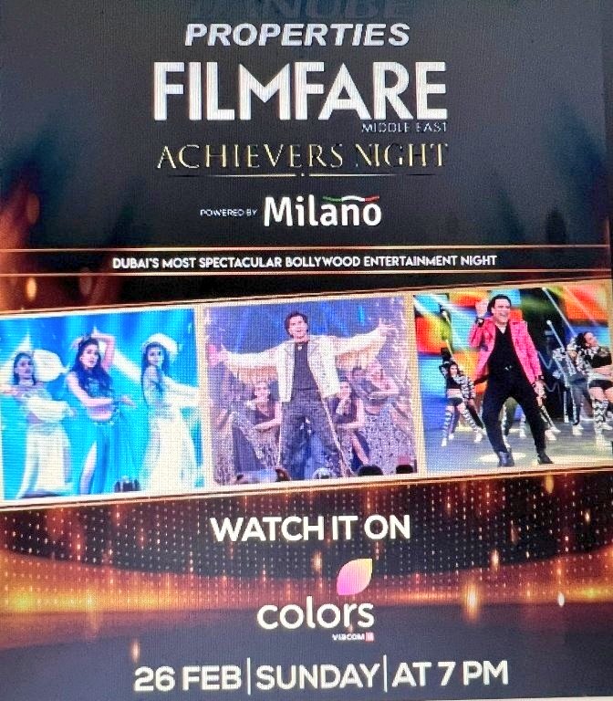 Attention Fan's ❤️✊

Filmfareme Awards 

( Achievers night at Dubai) will telecast on colors tv on 26th Feb, Sunday at 7pm..... Get Ready SuperFan's ❤️

#SHEHNAAZGILL
Don't forget to watch our queen❤️