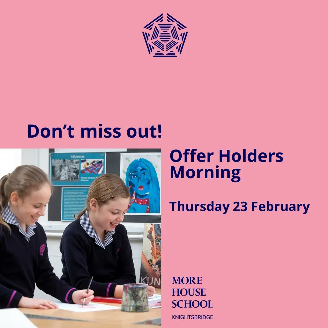 morehouseschool's tweet photo. We look forwarding to welcoming our offer holders on Thursday 23 February for a selection of fun activities designed and facilitated by our very own pupils.
#Admissions #OfferHolders #Year7 #IndependentSchool #Knightsbridge #FunActivities #11Plus https://t.co/6jVDVcDJL3