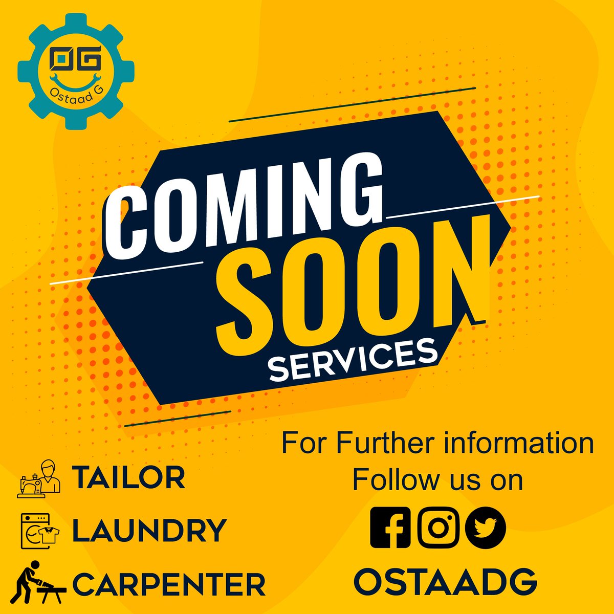 GOstaad's tweet photo. #ostaadg #comingsoon #newservices #tailor #laundry #carpenter https://t.co/KGUr4gY8fV