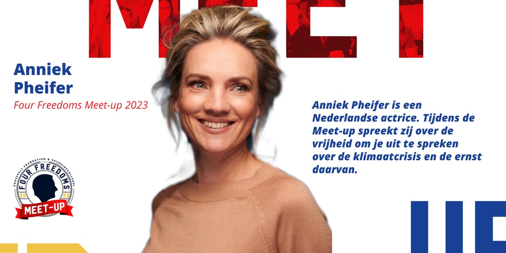 Tijdens de Meet-up ga jij in gesprek met de vrijheidsprekers. Een van die sprekers is Anniek Pheifer. Begin 2023 is de actrice te zien in De Slimste Mens, waar ze een niet onverdienstelijke prestatie neerzet.

Wil je meer weten over Anniek? Ga naar vrijheidscolleges.nl/meet-up