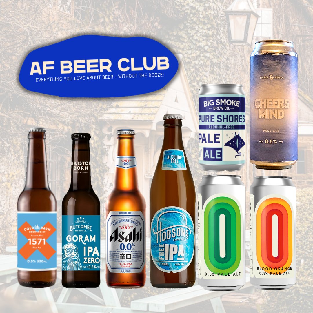 The AF Beer Club Monthly Subscription.

🍻 Eight handpicked craft beers
💰 £24.99 includes delivery in UK.
📦 Dispatched 21st February. 
💯 All beers 0.5% or less (#alcoholfree)

Subscribe today - wisebartender.co.uk/af-beer-club

#AFbeer #NonAlcBeer