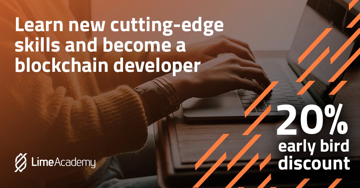 LimeAcademyHQ's tweet photo. 🚀Ready to level up your blockchain skills ? 
💡Enrol in our upcoming bootcamp and become a true expert in this cutting-edge technology! 
👉Get hands-on experience and learn from the best. ✅Take advantage of our limited time offer of 20% off the price!🔗https://t.co/OpFVMSVFAy https://t.co/ID170X5wJV