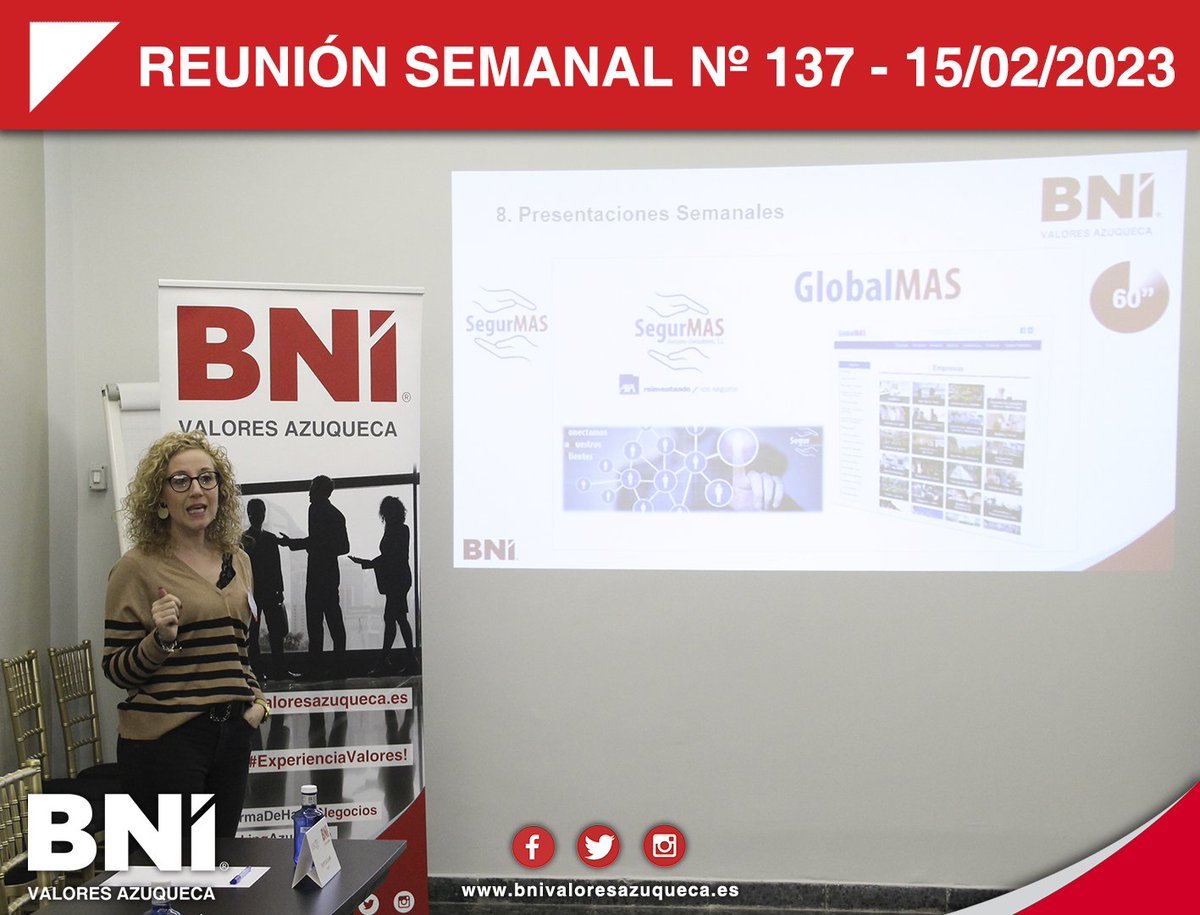 BniValoresAzu's tweet photo. #ReuniónSemanal

Ayer un nuevo empresario comprobó cómo funciona #BNI, se dio a conocer a los miembros y descubrió el potencial del #marketing por #referencias

▶ https://t.co/poRx17cjOu

🌟¡Vive la #ExperienciaValores!🌟
#SéValores #NetworkingAzuqueca #OtraFormaDeHacerNegocios https://t.co/tkZ7zW7bQ2
