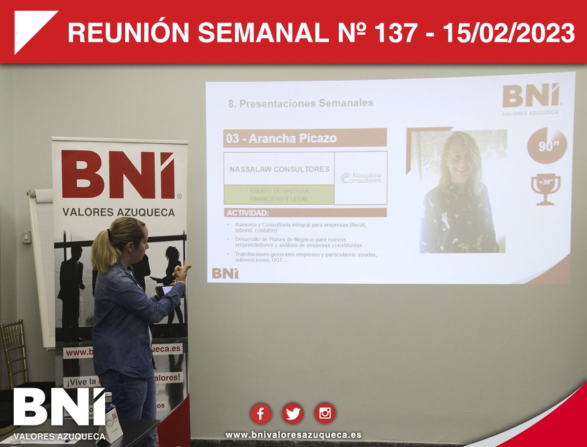 BniValoresAzu's tweet photo. #ReuniónSemanal

Ayer un nuevo empresario comprobó cómo funciona #BNI, se dio a conocer a los miembros y descubrió el potencial del #marketing por #referencias

▶ https://t.co/poRx17cjOu

🌟¡Vive la #ExperienciaValores!🌟
#SéValores #NetworkingAzuqueca #OtraFormaDeHacerNegocios https://t.co/tkZ7zW7bQ2