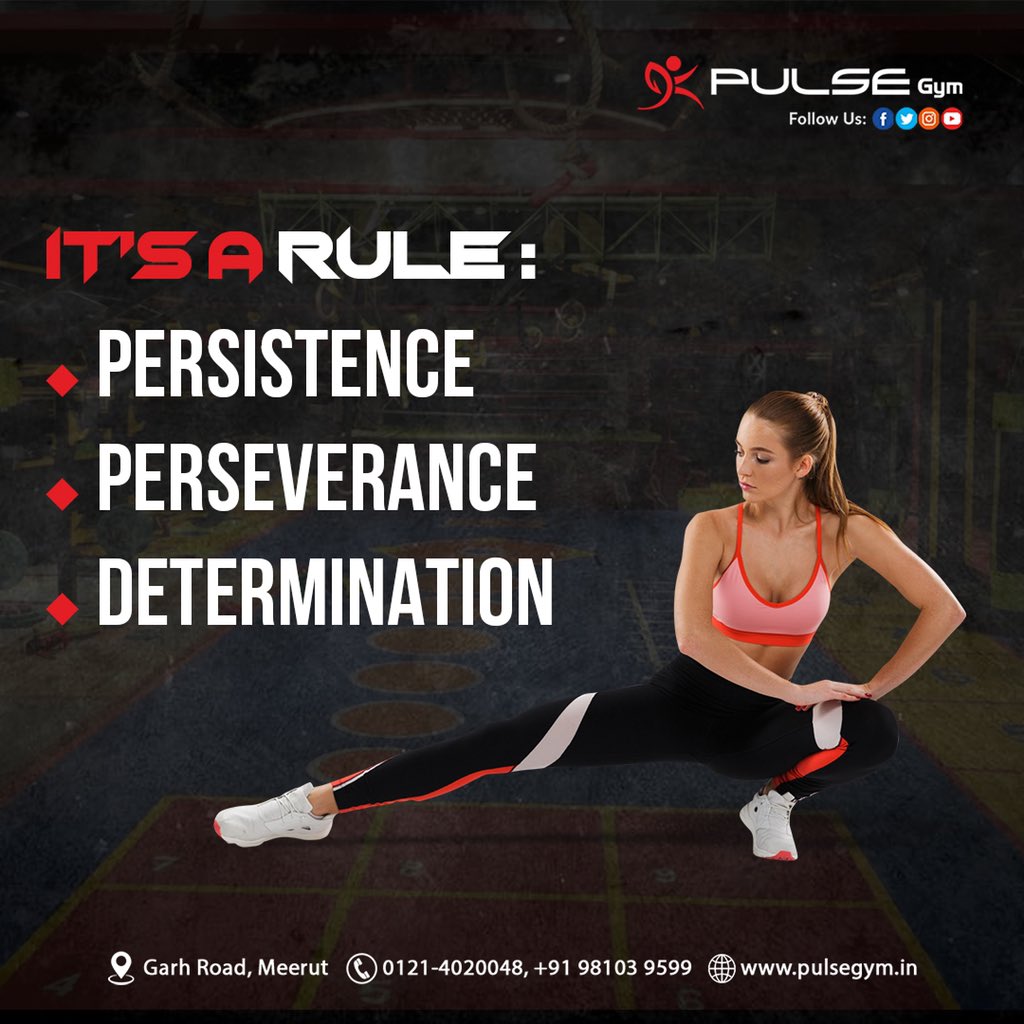 Keep pushing, keep going, make your fitness dreams a reality with persistence, perseverance, and determination! 

Join the Meerut’s most plush gym today!

#pulsegym #meerut #gym #workout #meerutgirls #gymaddict #fitnessaddict #gymlove #fitnessmodels #gymfreak #repost #gymreels