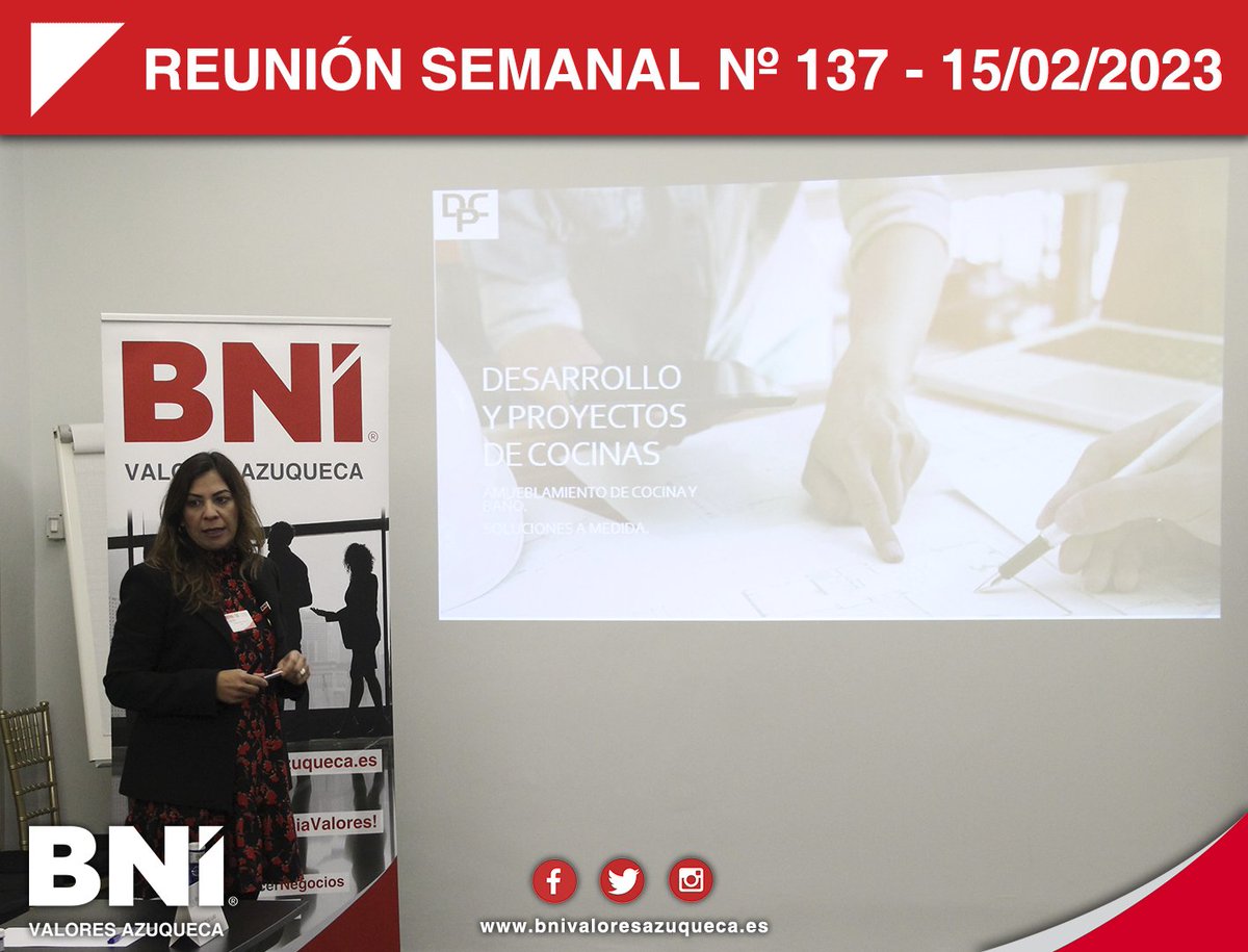 BniValoresAzu's tweet photo. Además, el momento de la presentación principal de la reunión fue a cargo de Consolación Chamorro de @DEPROCOCINAS, quien nos explicó cómo trabaja en su estudio diseñando #proyectos de #cocinas y #baños a medida. https://t.co/ey1A1b7LR5