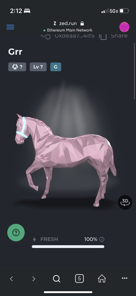 Thumb slipped and I accidentally named this horse “Grr” - kinda like it though. Happy mistakes.