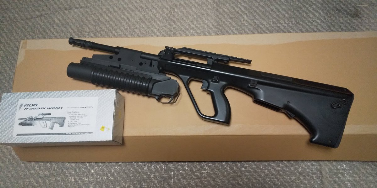 bemax_japan's tweet photo. マルイ製ステアーAUGにPIマウント(GB-TECH)を使ってM203(S&T)を取付けました👏PIマウントは初めて拝見😍しましたが、基本的にはサンプロのM203用みたいです😅S&T製を組む場合は一部干渉箇所の切削が必要でした🛠️
#ステアーAUG #PIマウント #GBTECH #M203 #サンプロ https://t.co/8ANtrgaJZI