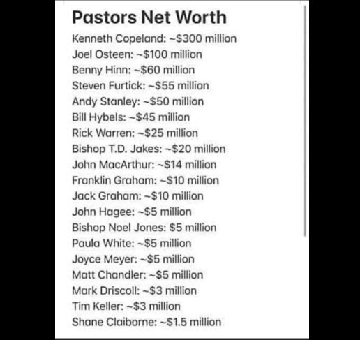 IDJoe4Idaho's tweet photo. If these are your prophets (profits), I can't take you serious. https://t.co/wO6SPPFiYq