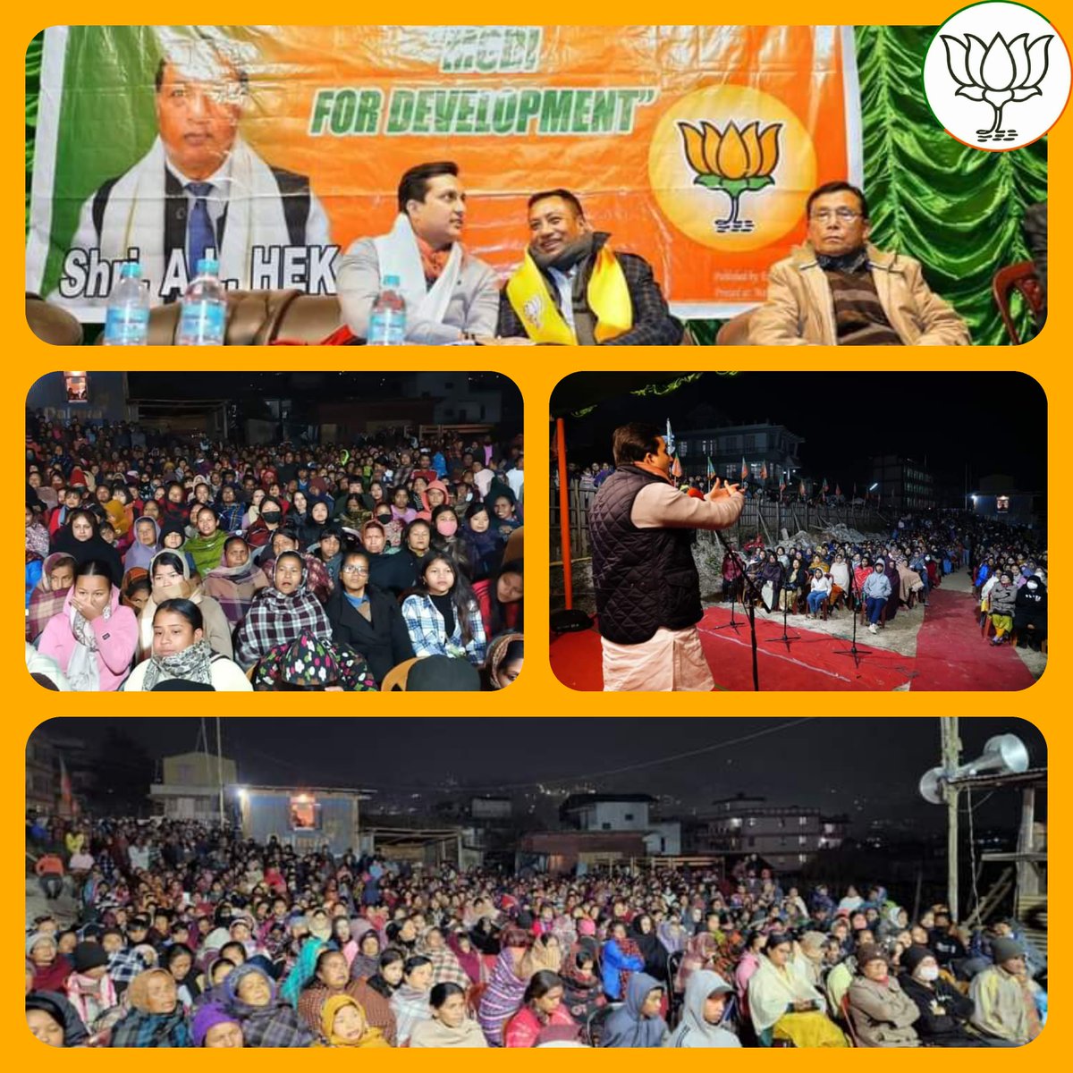 BJP4Meghalaya's tweet image. Public meeting at 14- Pynthorumkhrah Assembly Constituency for Shri @A_L_Hek_ in presence of Shri @RiturajSinhaBJP , National Secretary  &amp;amp; co- incharge of BJP Meghalaya Election 2023 &amp;amp; office bearers.

#StrongerBJPStrongerMeghalaya
#MeghalayaWithModi #ModiForDevelopment