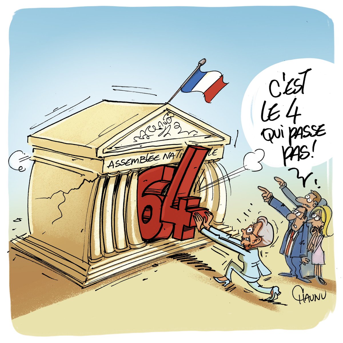 EmmanuelChaunu's tweet photo. Dessins du jour pour @unionardennais et @ouestfrance #reformedesretraites #borne #lr #lesrepublicains #assembleenationale #actu #dessindepresse https://t.co/QlTegfcfNw