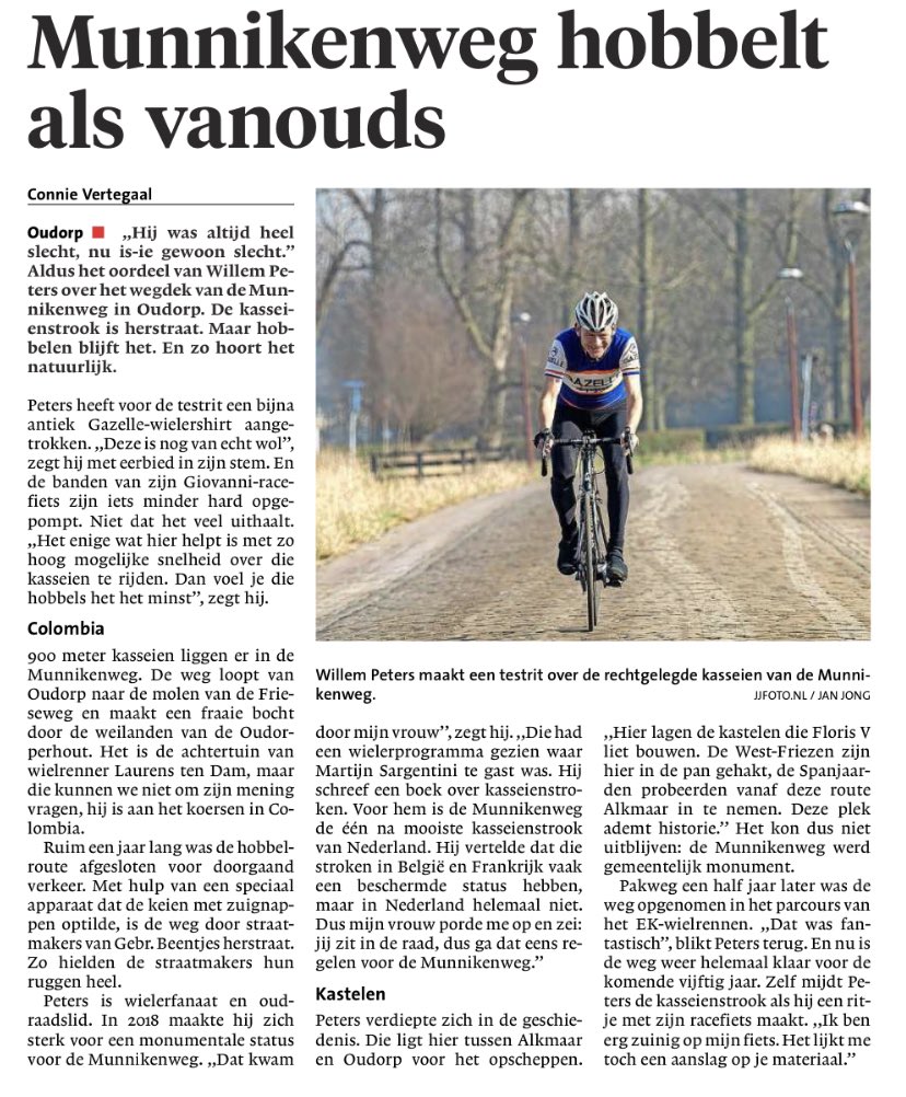 Keurmeester @WillemPeters1 heeft gesproken! Dankzij het vakwerk van de stratenmakers van Gebr. Beentjes kunnen we de komende 100 jaar nog lekker hobbelen. 🚴🏽💨