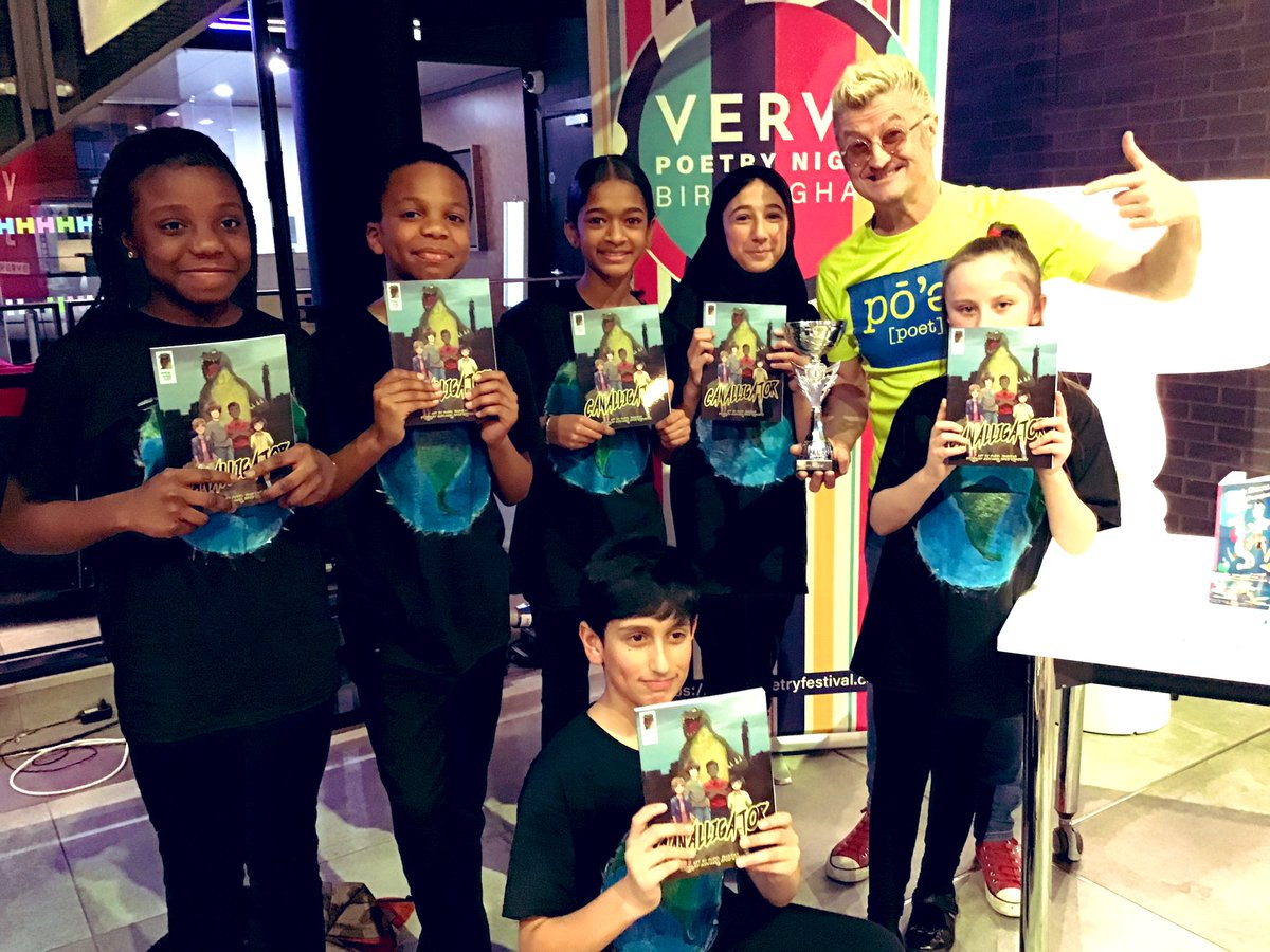 A few more from last night…
@DevonshireJun taking first place 🏆with their fantastic Earth 🌍 poem at @VervePoetryFest @brumhippodrome @SpozPoet 
#poetryslam
