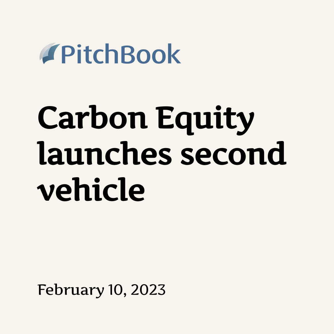 carbonequity_'s tweet photo. Fresh off the press 📰 In case you missed it, we launched a new fund last week! Here’s a recap of the news coverage. 

Explore the fund here: https://t.co/wJZoFiPPks

#climatetech
#privateequity
#investing https://t.co/oP4ZEe8Xjc