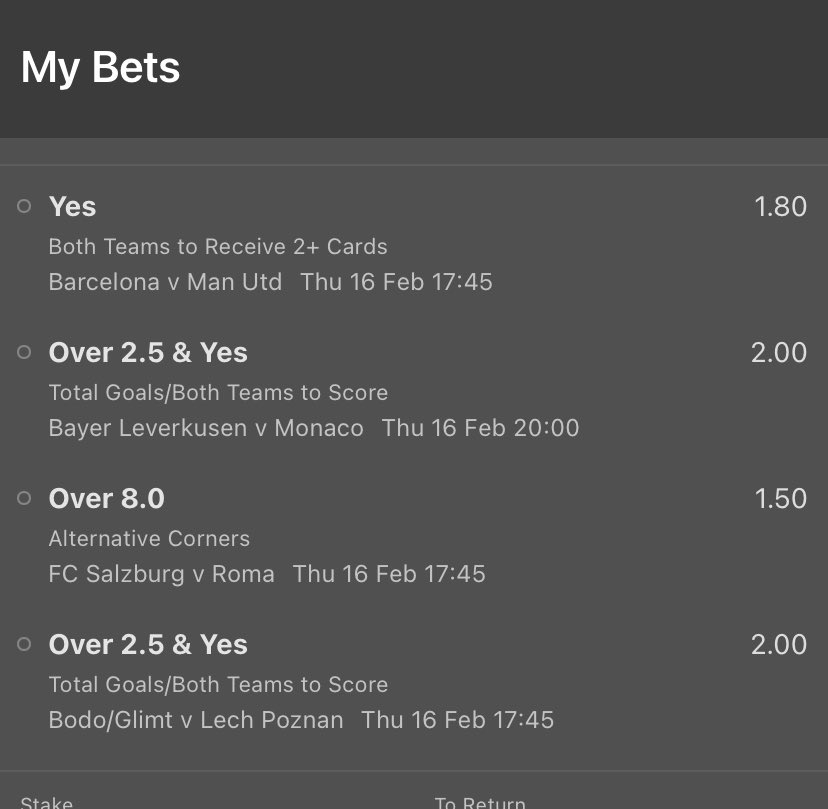 cornerm17471203's tweet photo. Today’s play’s @ 10.8 ⚽️🚩⚽️🟨⚽️
#EuropaLeague #4fold #gliyf 🙏🙏 https://t.co/m95wYj6ZFT