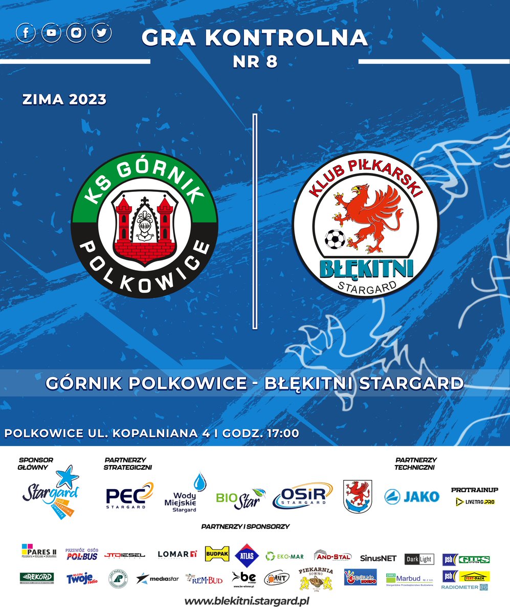 KPBlekitni's tweet photo. Już jutro ostatni sparing przed startem ligi i wcześniejszym meczem w Pucharze Polski. Gramy z @GornikPolkowice 

#Stargard #AkademiaBłękitnych #IIILiga #Przygotowania https://t.co/xt8kr4TB2O