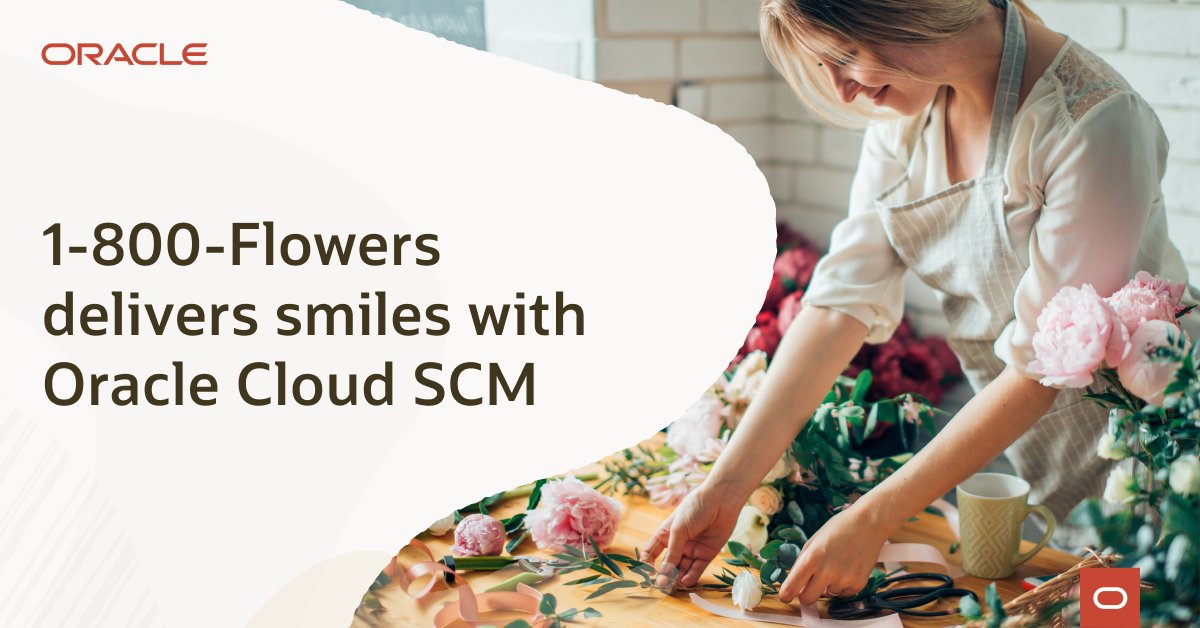 Swathiaddanki1's tweet photo. 💐 @1800flowers helps connect people with gifts delivered on time, with help from @OracleCloudSCM. https://t.co/Oix7RmlKmh #SCM #SupplyChain https://t.co/ibfi619Ydr