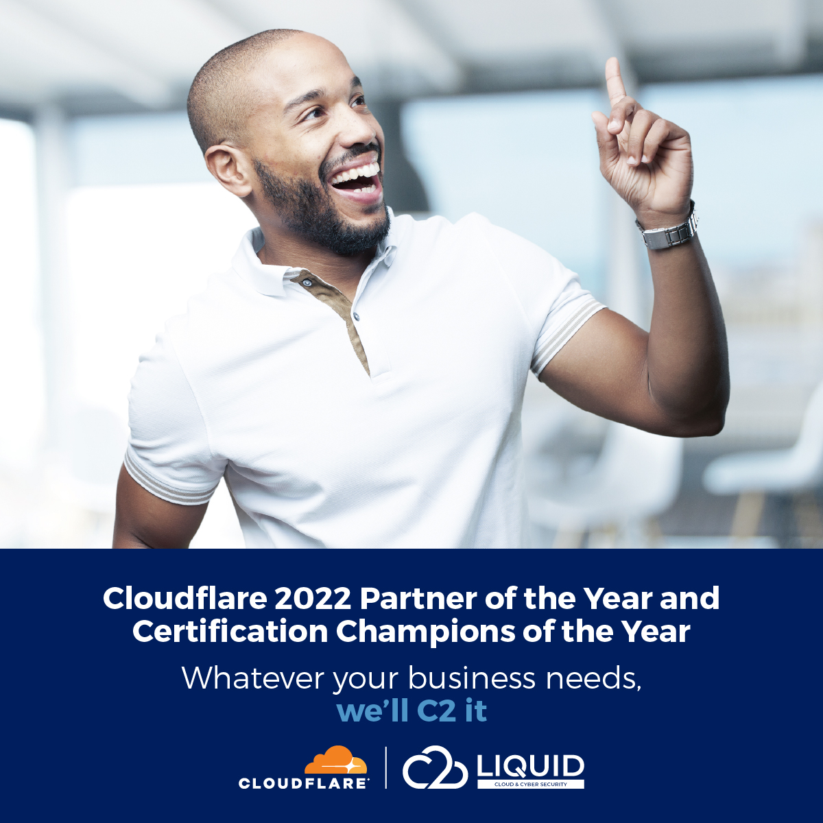 #LiquidC2 has been awarded the Cloudflare Partner and Certification Champions for 2022. This double honour from <a href="/Cloudflare/">Cloudflare</a> reiterates our commitment to growth.

Thank you, <a href="/Cloudflare/">Cloudflare</a> for this great honour.

#WeC2IT #LiquidC2 #LiquidSecure #Partnership