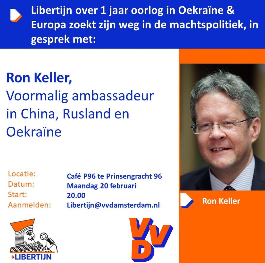 Komende Libertijn staan we stil bij 1 jaar oorlog in Oekraïne. Dat doen we met Ron Keller, voormalig ambassadeur in landen zoals 🇨🇳, 🇺🇦 en 🇷🇺die nu onder het vergrootglas staan door het aanhouden van de oorlog en toenemend geopolitieke spanningen 😯🕊
👉🏼Maandag 20-feb, 20:00 P96