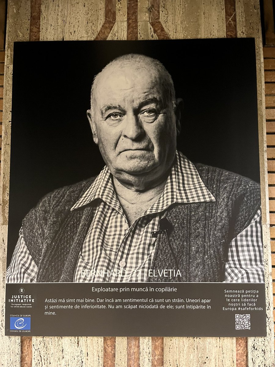 By giving a voice to victims of child abuse in Europe, the exhibition #shameeuropeanstories contributes to recognizing past abuses and preventing future ones. Until 15.3 at metro station Piata Unirii 1  #HumanRights 
#JusticeInitiative #JusticeInitiativeRomania
#CouncilofEurope