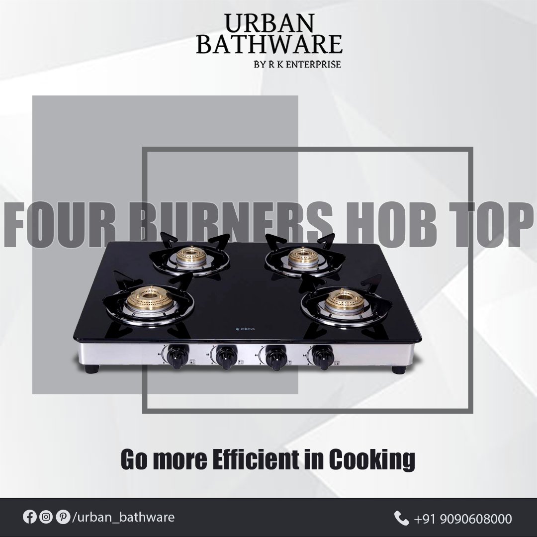 Efficient cooking made easy with four burners.
Upgrade your kitchen with a four-burner hob top available only at @ubathware at the affordable prices.

For More: +91 90906 08000
Head to Plot No:1396, 1st Floor, Hanspal, Bhubaneswar

#urbanbathware #FourBurnerHob #EfficientCooking